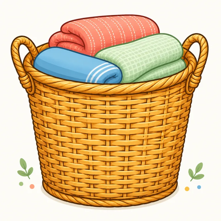 hamper（かご・noun）の覚え方イラスト