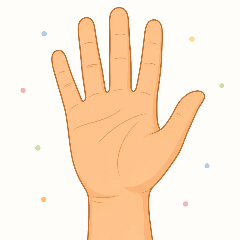hand（手・名詞）の覚え方イラスト — hand は体の部位としての基本義をまず押さえます