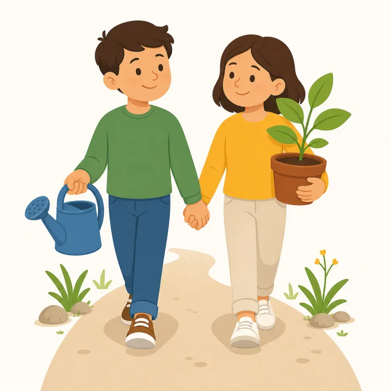 hand in hand with（〜と密接に結びついて、〜と並行して・イディオム）の覚え方イラスト — 「A goes hand in hand with B」でひとかたまりで覚える