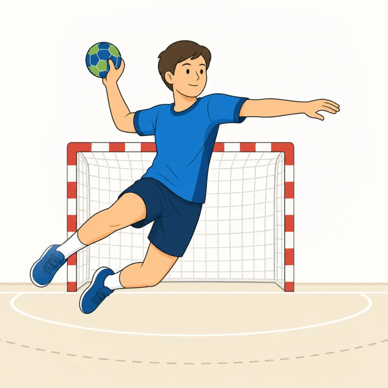 handball（ハンドボール・名詞）の覚え方イラスト