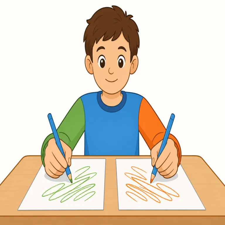 handedness（左右の別・名詞）の覚え方イラスト — handedness は hand に -ed と抽象名詞語尾 -ness が付いた語で、「どちらの手を利き手にする性質」から左右の別を表します