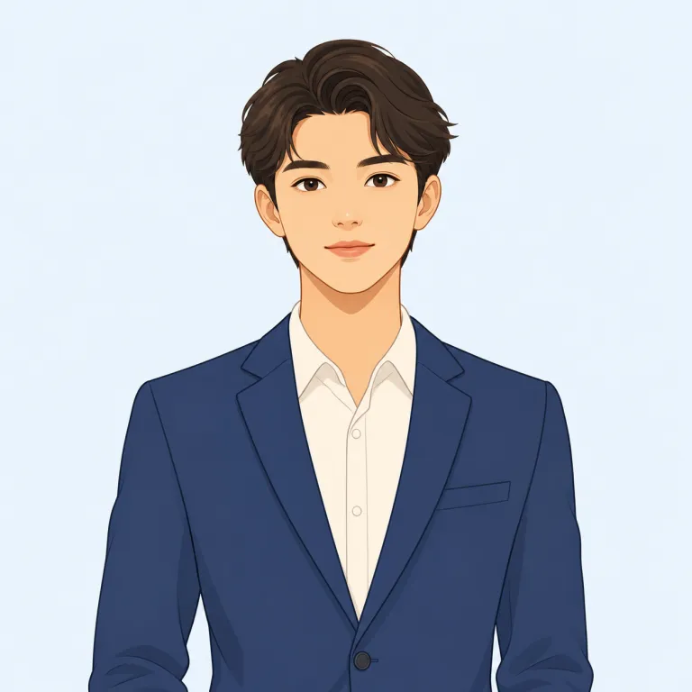 handsome（顔立ちのよい、立派な、かなりの・形容詞）の覚え方イラスト — まず "good-looking man" とセットで覚えると定着しやすい