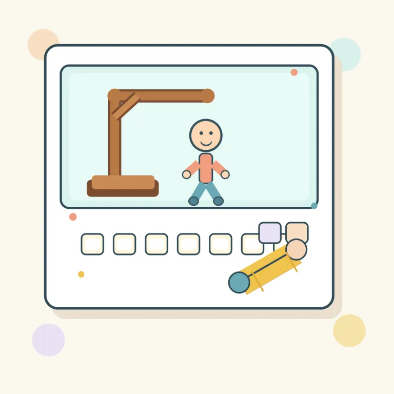 hangman（絞首刑の執行人、ハングマン（言葉当てゲーム）・名詞）の覚え方イラスト — hang を『ぶら下がる・つるす』で知っていれば、hangman はそのまま『つるす役目の人』