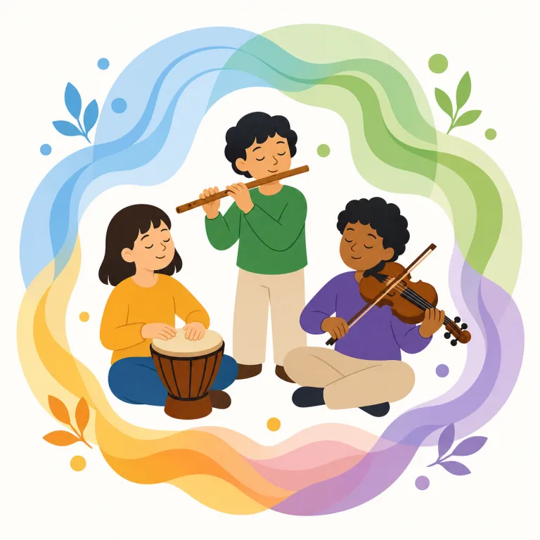 harmoniously（調和して・副詞）の覚え方イラスト — まず核は harmony「調和」