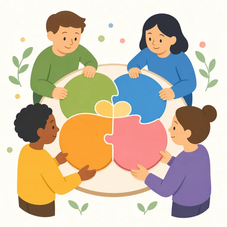 harmony（調和・名詞）の覚え方イラスト — they は he / she / it と並ぶ主語の代名詞で、ここでは特に it の複数版として考えると覚えやすいです