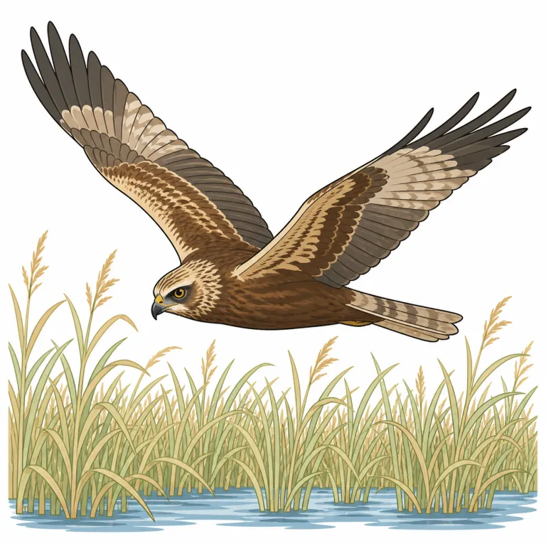 harrier（チュウヒ・noun）の覚え方イラスト