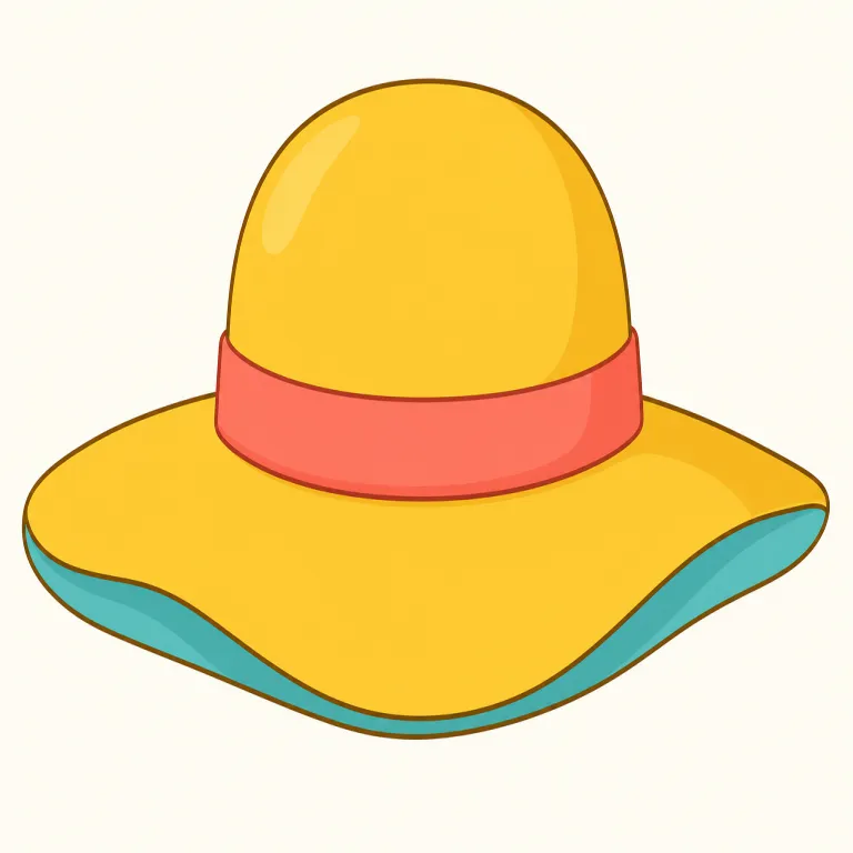 hat（帽子・名詞）の覚え方イラスト — hat はまず「頭に身につける基本のかぶり物」として覚えると定着しやすいです