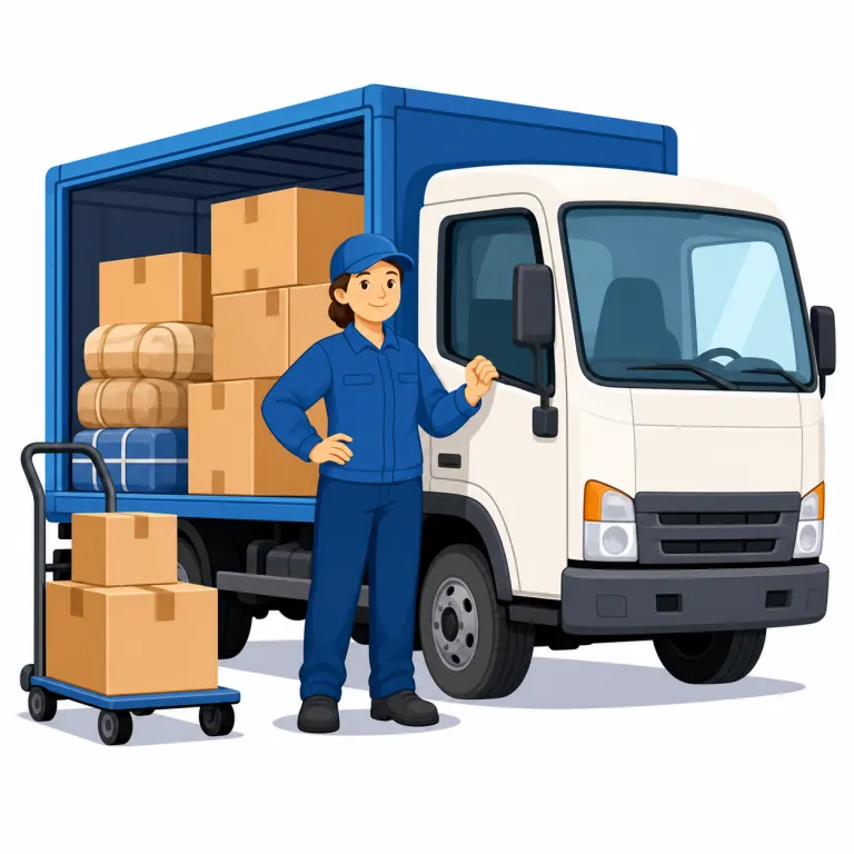 hauler（運送業者・名詞）の覚え方イラスト — hauler は haul「重い物を運ぶ」に -er が付いた語で、「運ぶ役割を担う人・会社」にも使われます