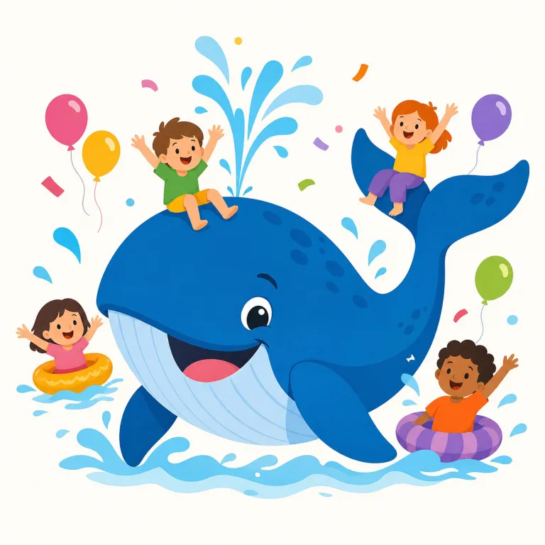 have a whale of a time（楽しい時を過ごす・イディオム）の覚え方イラスト — まず have a ..