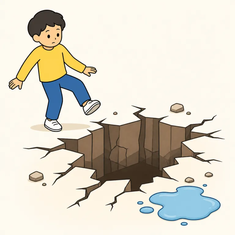 hazard（危険・名詞）の覚え方イラスト — hazard は danger と近いですが、「事故や損害を引き起こしかねない危険要因・危険物」をやや客観的に指す語です