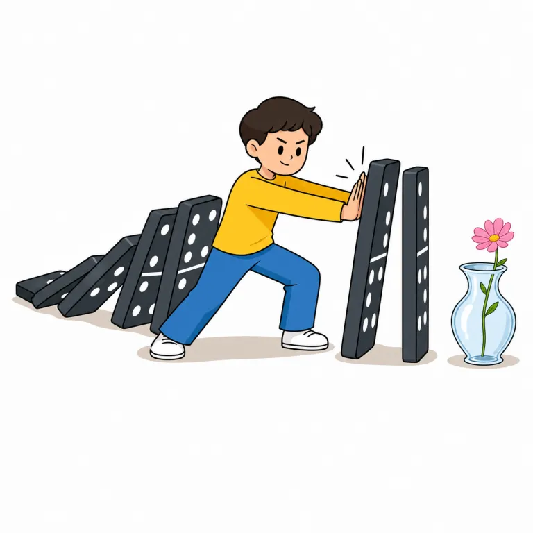 head off（食い止める・phrasal_verb）の覚え方イラスト