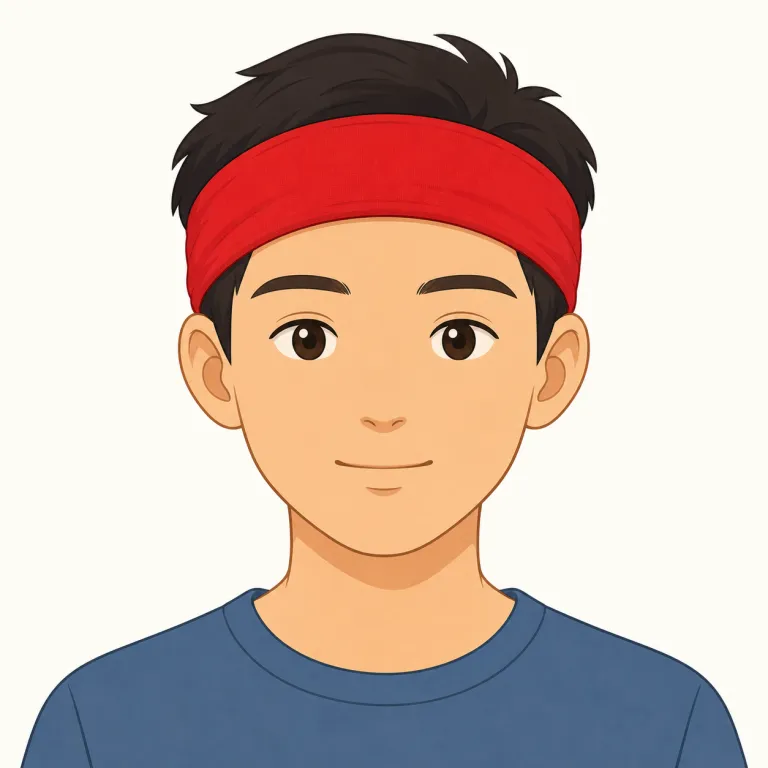 headband（ヘッドバンド・名詞）の覚え方イラスト — head + band で、そのまま「頭に巻くバンド」と考えると覚えやすい語です