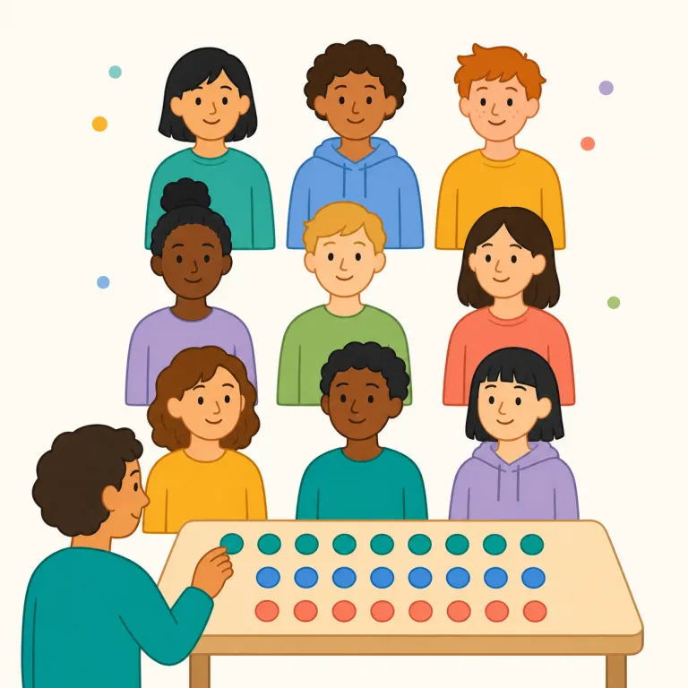 headcount（人数・名詞）の覚え方イラスト — head「頭」を一つずつ count「数える」という場面から、headcount は「人数」と覚えると定着しやすい語です