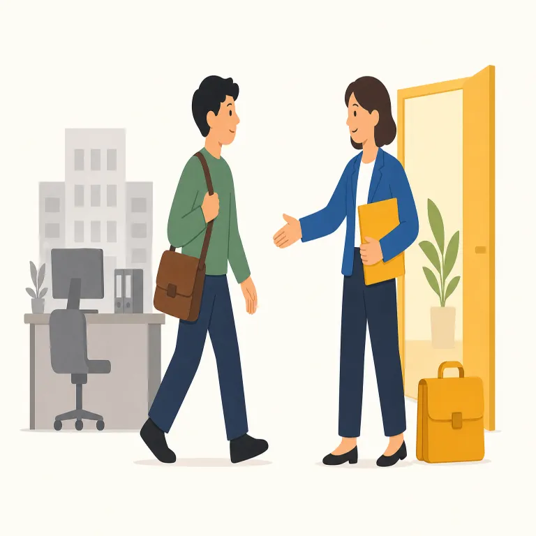 headhunting（引き抜き（ヘッドハンティング）・名詞）の覚え方イラスト — まず hunting を知っていれば「狙って探す」感じが出ます