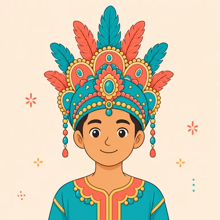 headpiece（頭飾り、頭のかぶり物・名詞）の覚え方イラスト — head と piece を見たら、「頭に付くひとまとまりの物」と捉えると覚えやすいです