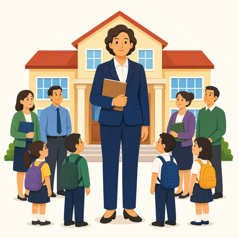headship（指導者の地位・名詞）の覚え方イラスト — headship は head「組織の長」+ -ship「地位・状態」と考えると、「長である立場」という抽象名詞になります
