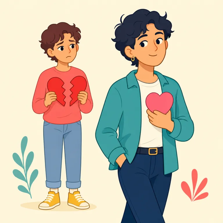 heartbreaker（失恋させる人・名詞）の覚え方イラスト — heartbreaker は heart「心」+ break「壊す」+ -er「人」