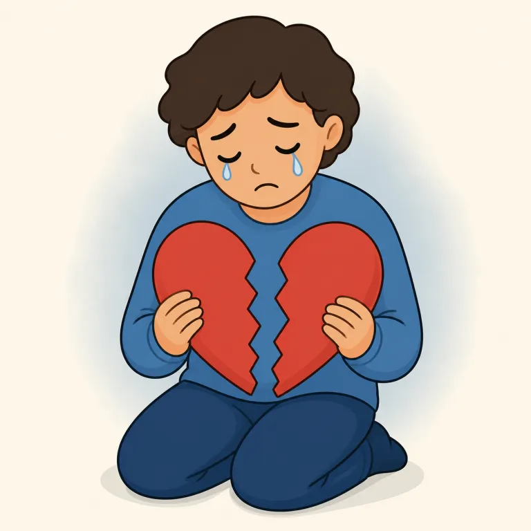 heartbrokenの覚え方イラスト