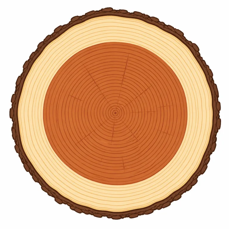 heartwood（心材・noun）の覚え方イラスト