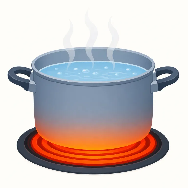 heat（温める・verb）の覚え方イラスト