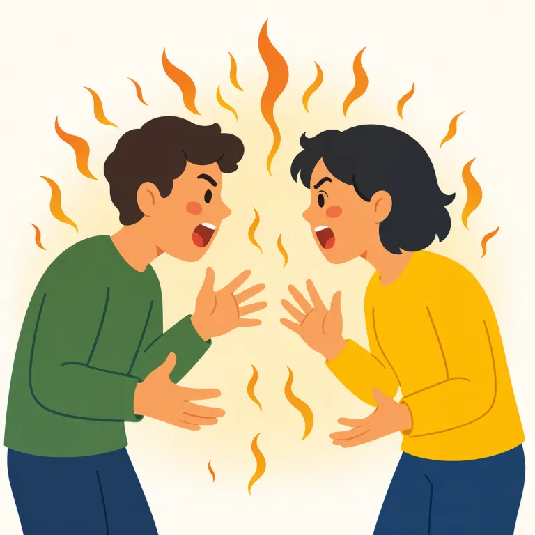 heatedly（激しく、興奮して・副詞）の覚え方イラスト — heatedly は heat「熱」→ heated「熱を帯びた」→ -ly で「熱を帯びた調子で」とたどると覚えやすいです