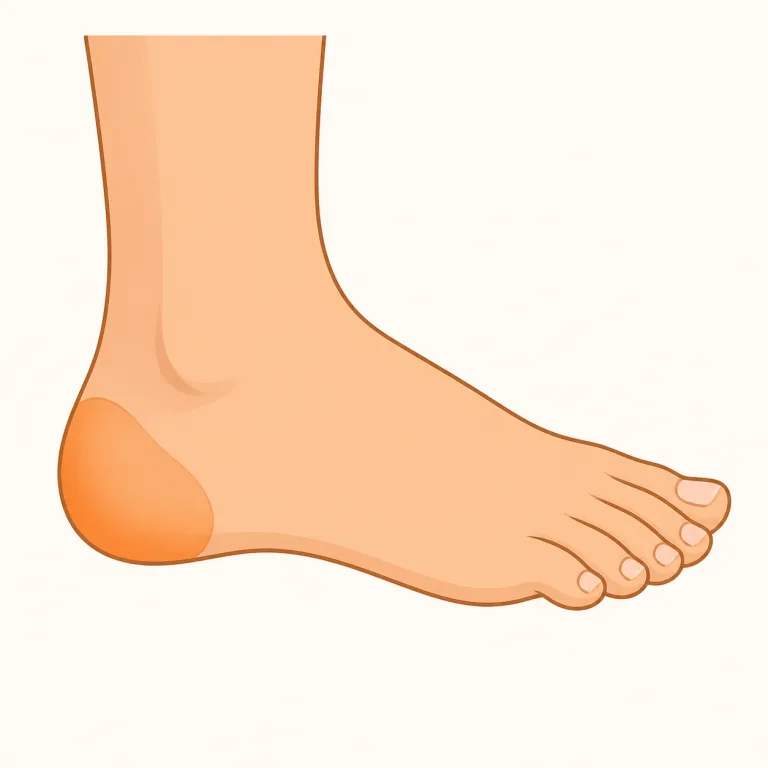 heel（かかと・名詞）の覚え方イラスト — heel は足の部位としては toe（つま先）と対で覚えると定着しやすい語