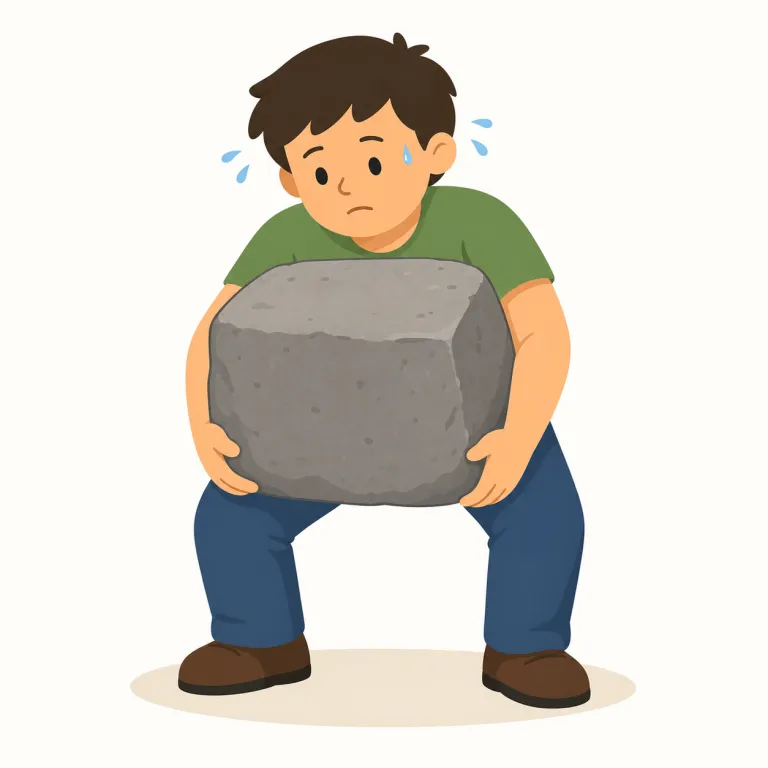 heft（重さ・名詞）の覚え方イラスト — heft は weight よりも「手に持ったときのずっしり感」を思い出すと残りやすい語です