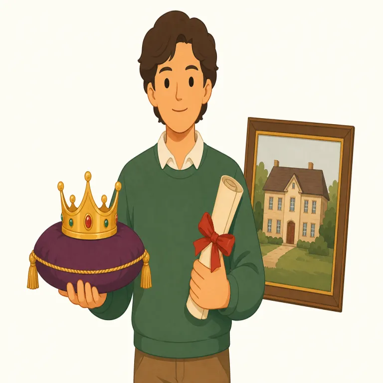 heir（相続人・名詞）の覚え方イラスト — heir は、法律や遺言の文脈で「亡くなった人の財産や権利を受け取る立場の人」を指します