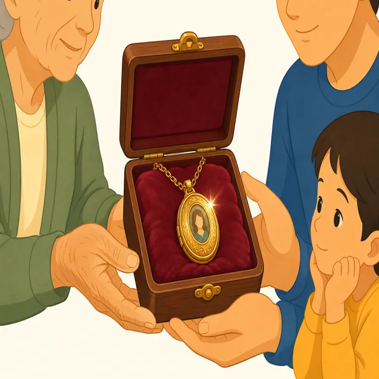 heirloom（家宝・名詞）の覚え方イラスト — heir が見えたら「相続・受け継ぎ」をまず連想すると覚えやすい