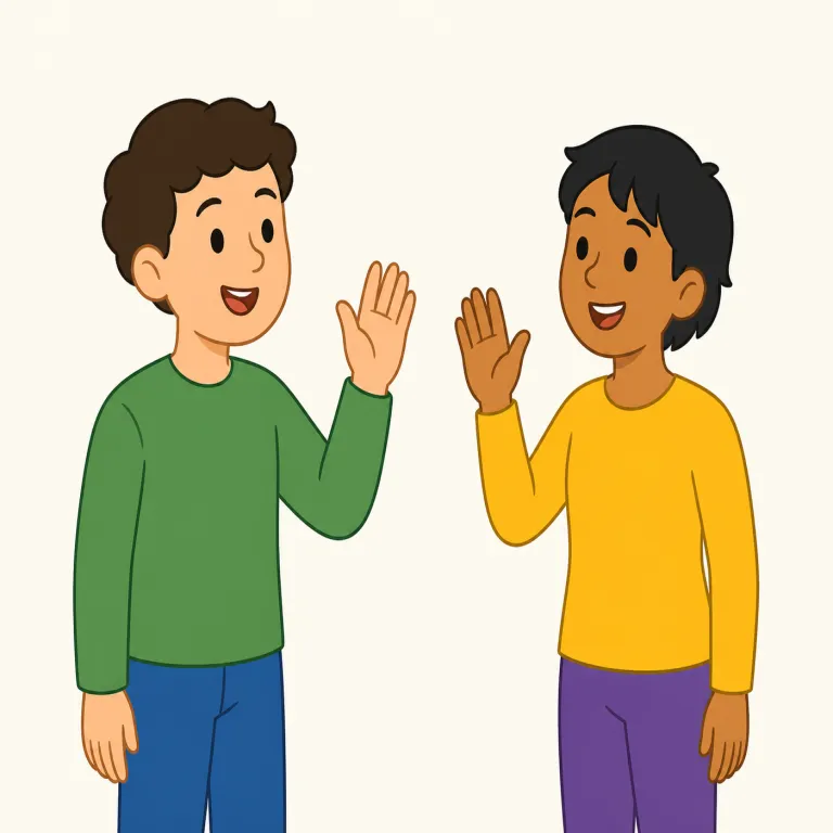 hello（こんにちは。）の覚え方イラスト
