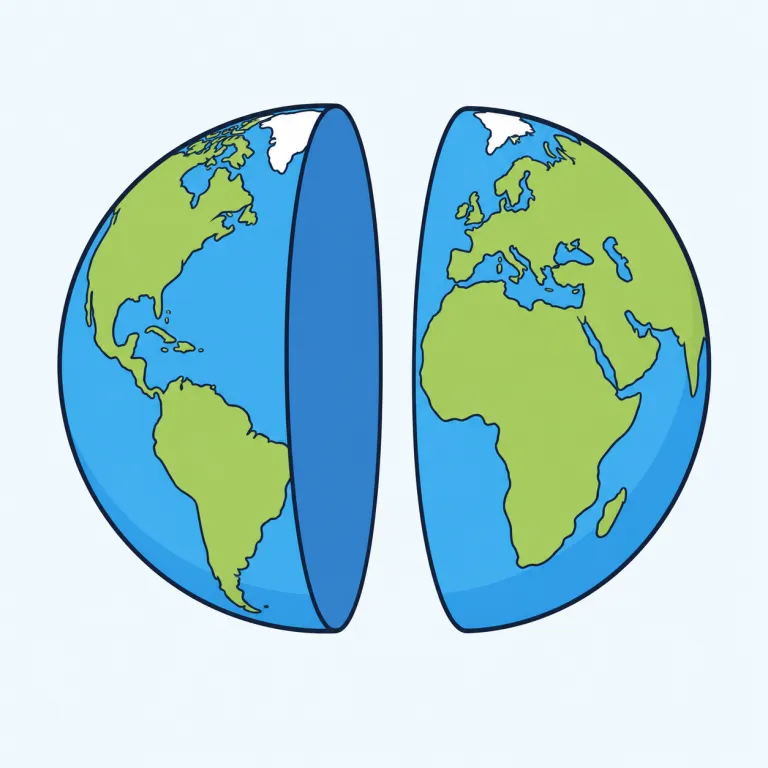 hemisphere（半球・名詞）の覚え方イラスト — hemisphere は sphere「球」を知っていると覚えやすい語です