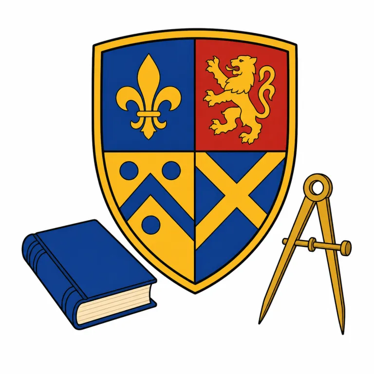 heraldry（紋章学・noun）の覚え方イラスト