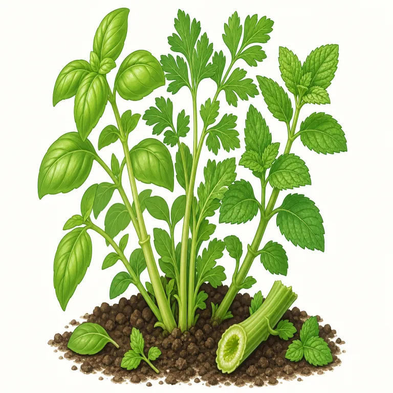 herbaceous（草本のような・形容詞）の覚え方イラスト — まず herb を知っていると覚えやすい語です