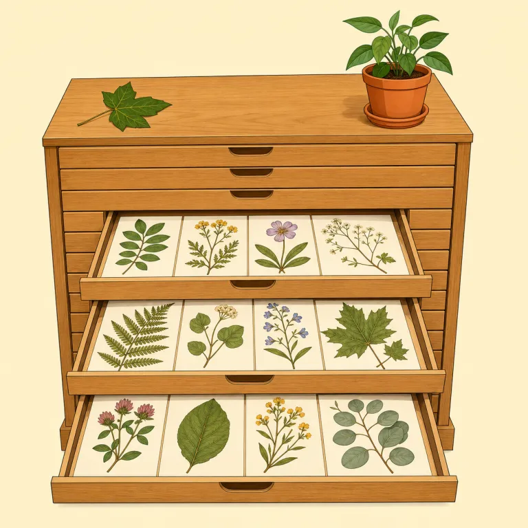 herbarium（植物標本館・名詞）の覚え方イラスト — herb を知っていれば「植物」に結びつけやすい語