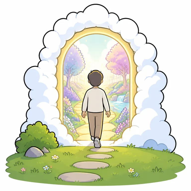 hereafter（来世・noun）の覚え方イラスト