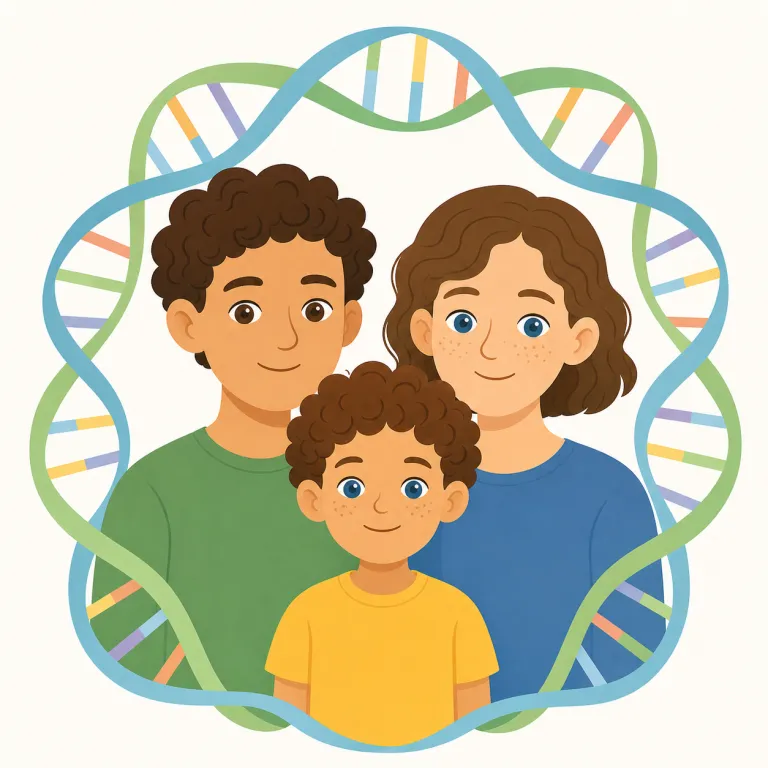 heredity（遺伝・名詞）の覚え方イラスト — inherit / hereditary を知っていると覚えやすい語です