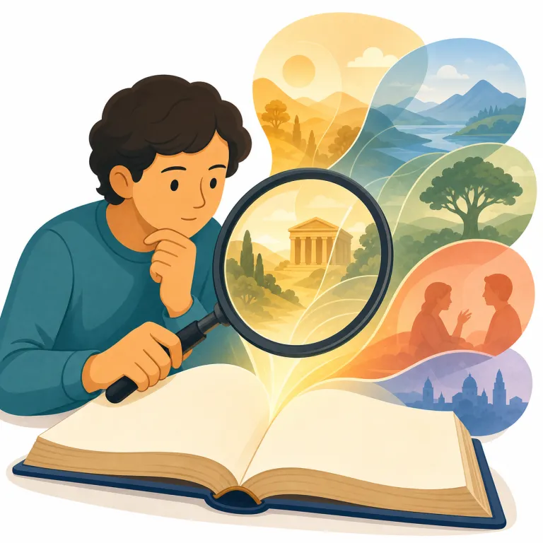 hermeneutics（解釈学・名詞）の覚え方イラスト — まず語尾の -ics を見て、economics・linguistics の仲間=「学問分野」だと固定する
