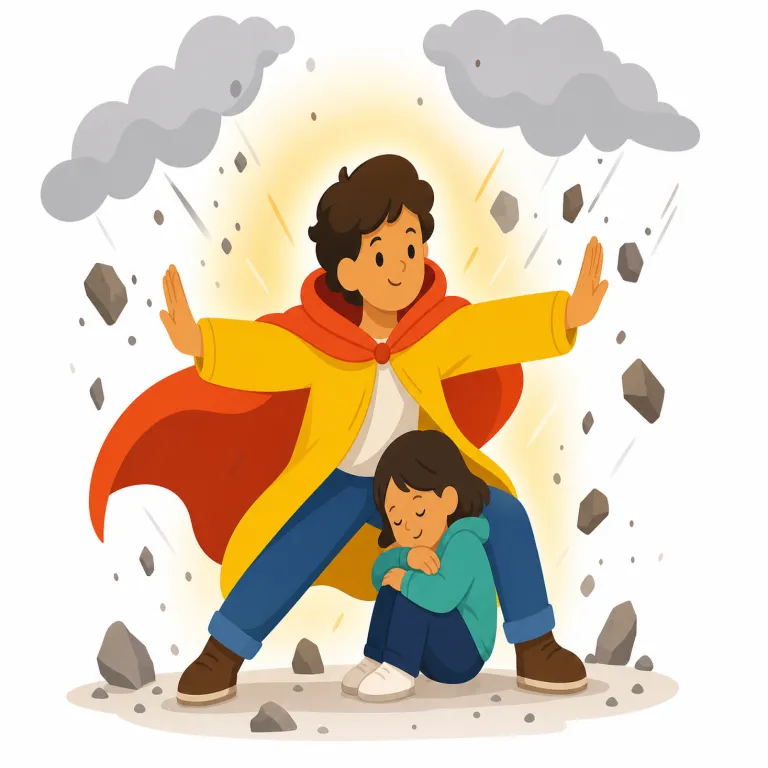 heroism（英雄的行為・名詞）の覚え方イラスト — hero がそのまま核