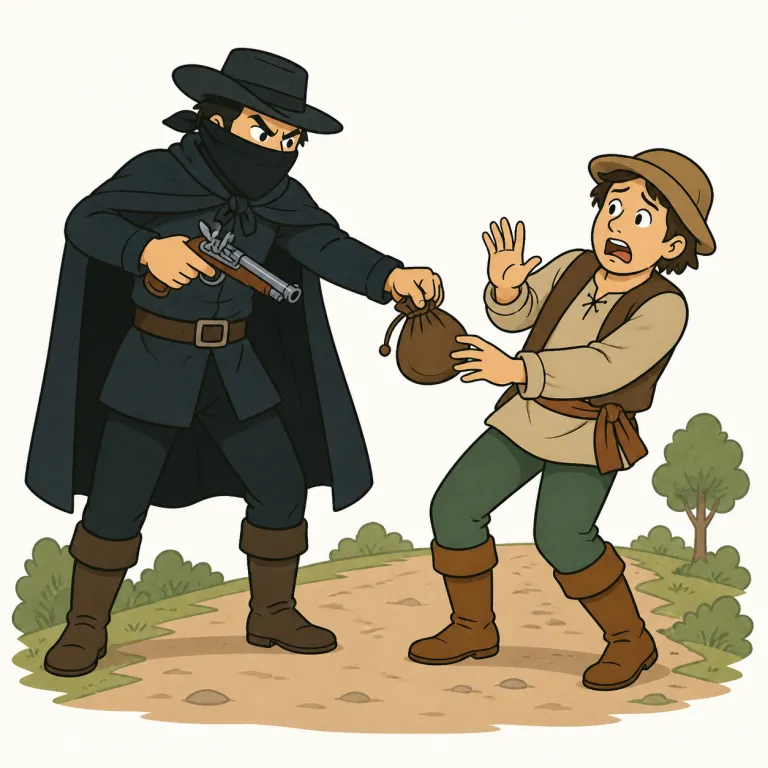 highwayman（追いはぎ・山賊・noun）の覚え方イラスト