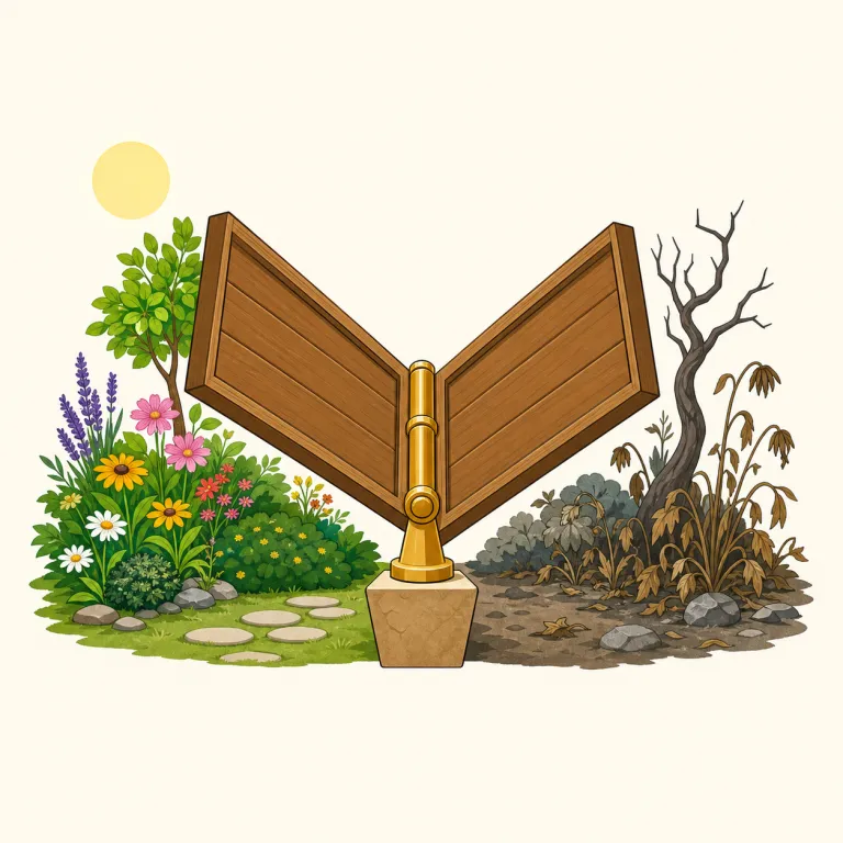 hinge on（次第である・句動詞）の覚え方イラスト — "hinge" をドアの蝶番として知っていると覚えやすい
