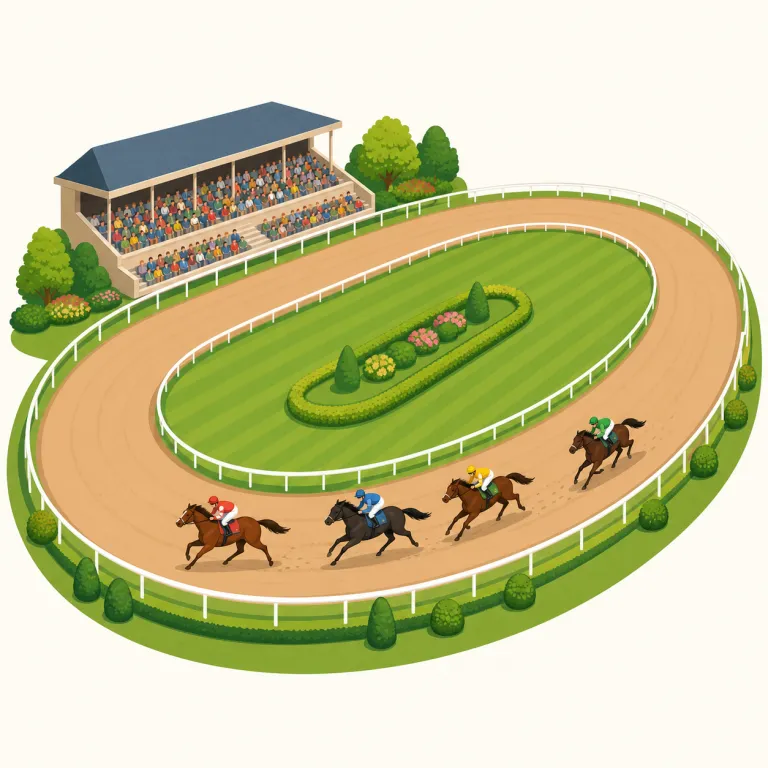 hippodrome（競馬場・名詞）の覚え方イラスト — hippodrome は、現代のふつうの racecourse というより、古代ギリシャ・ローマやビザンツの馬車競走を行う巨大な競技場を思い浮かべると覚えやすいです