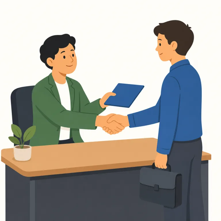 hire（雇う・動詞）の覚え方イラスト — hire を「人に報酬を払って働いてもらう」と見ると、この意味は覚えやすくなります