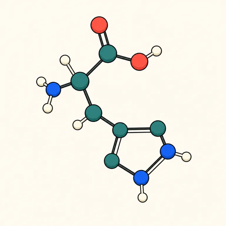 histidine（ヒスチジン・noun）の覚え方イラスト