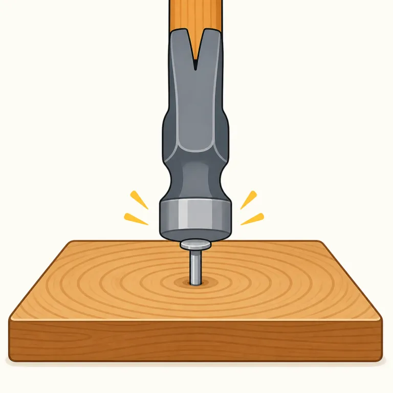 hit the nail on the head（的を射る・イディオム）の覚え方イラスト — まず絵で覚えるのが最短です