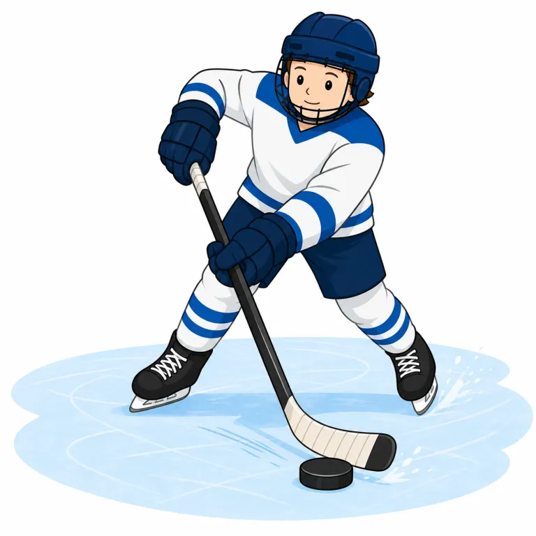 hockey（ホッケー・名詞）の覚え方イラスト