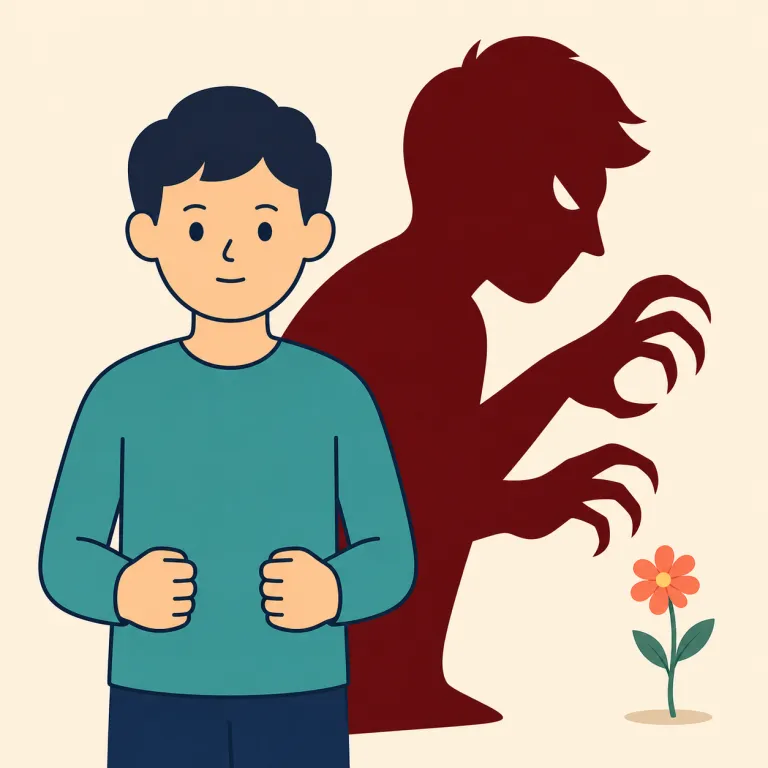 homicidal（殺人の、殺意を抱いた・形容詞）の覚え方イラスト — homicide（殺人）を知っていれば、homicidal はその形容詞版と押さえると早いです