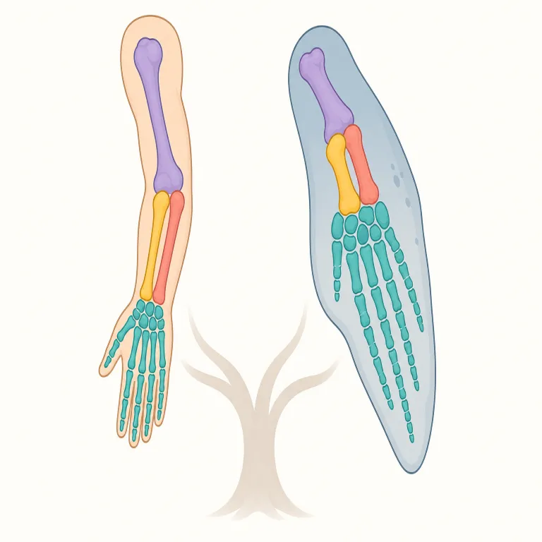 homologue（相同体・名詞）の覚え方イラスト — homo- は homogeneous や homonym にも出る「同じ」の感覚