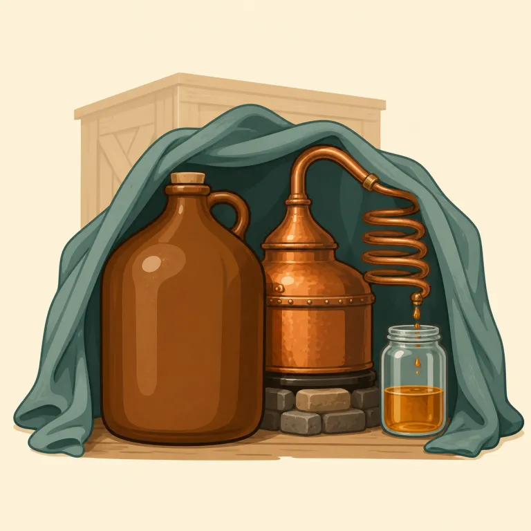hooch（密造酒・名詞）の覚え方イラスト — まず "alcohol / liquor / booze" の仲間として覚える