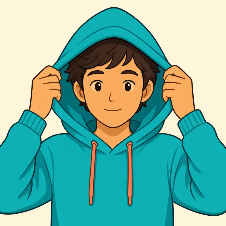 hood（フード・noun）の覚え方イラスト