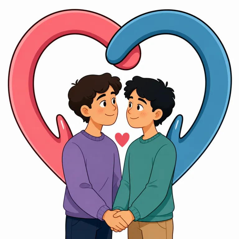 hook up（付き合う、関係を持つ・phrasal_verb）の覚え方イラスト